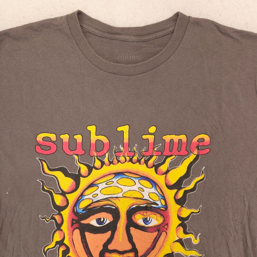 Sublime Band Short Sleeve Crew Neck Graphic T Shirt Mens Size Large L Gray